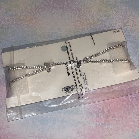 Express Rhinestone Cup Chain Choker Necklace New - Picture 3 of 4